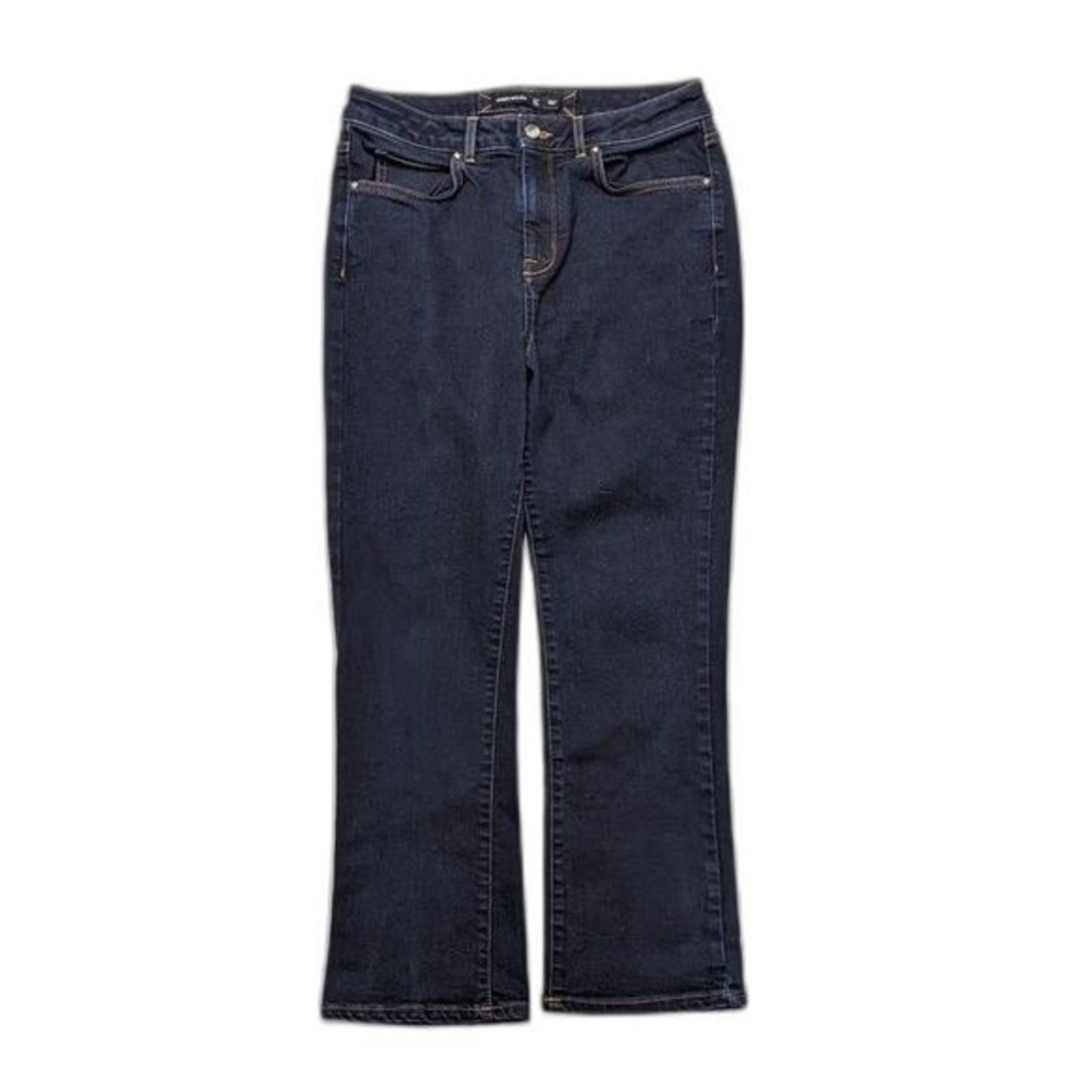 Quiet Luxury Karen Millen Dark Wash Bootcut Jeans High Rise US8 UK 12